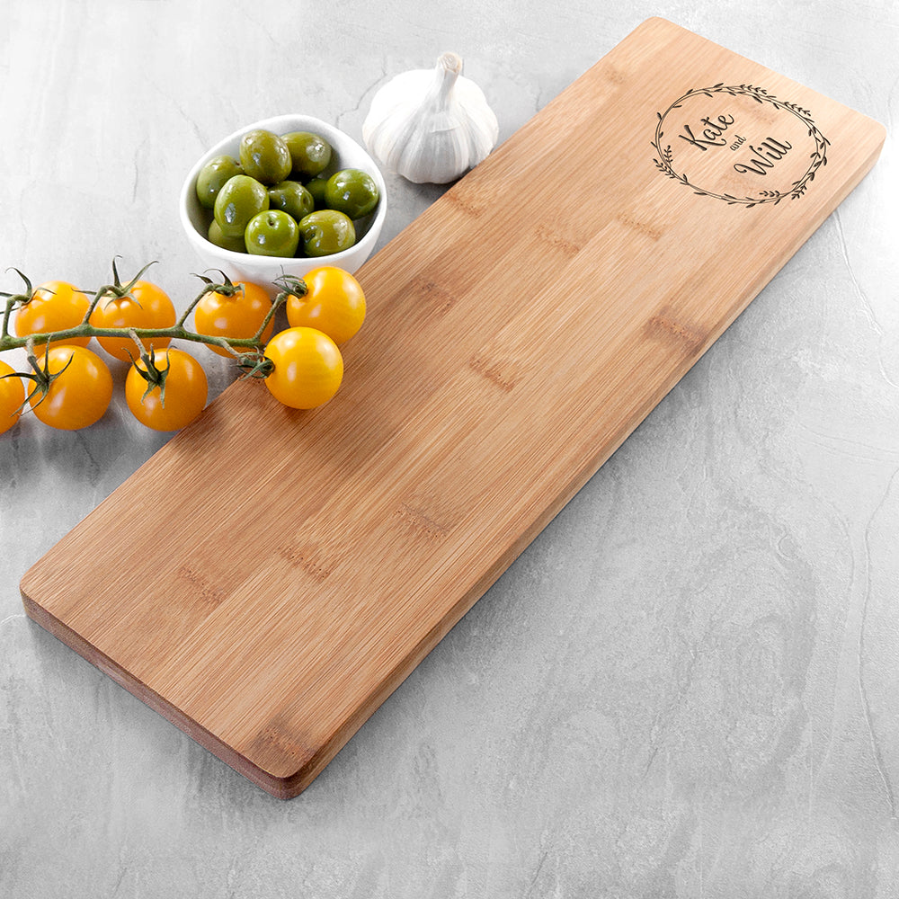 Personalised Couple's Wreath Serving Board - treat-republic