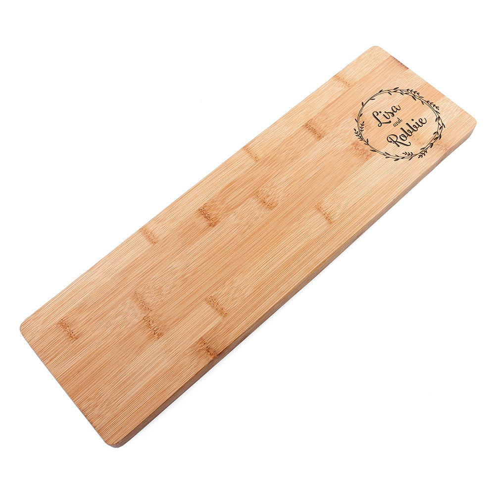 Personalised Couple's Wreath Serving Board - treat-republic