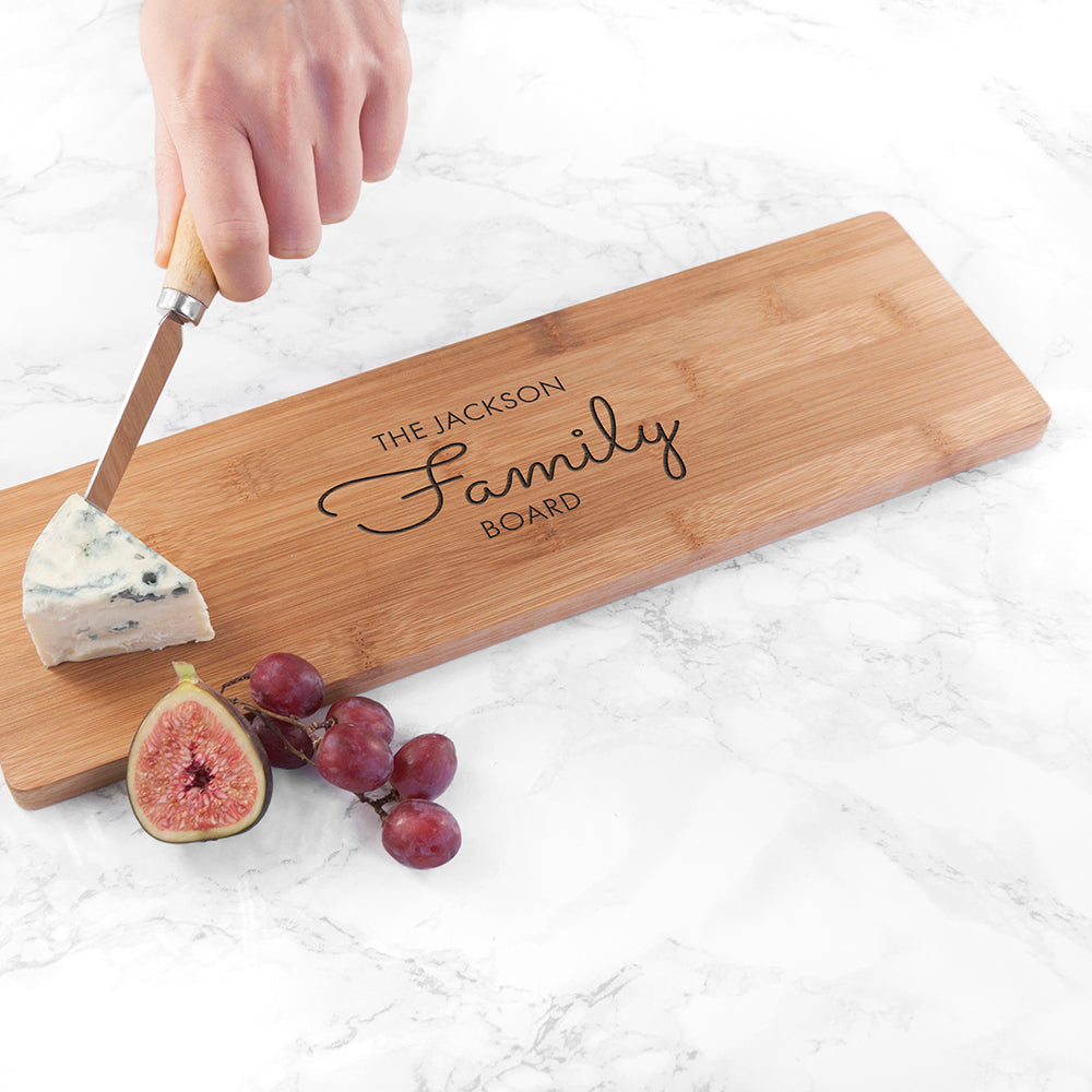 Personalised Bamboo Family Serving Board - treat-republic