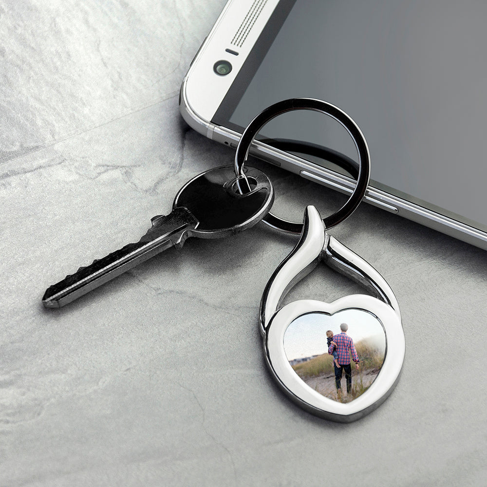 Personalised Heart Photo Key Ring - treat-republic