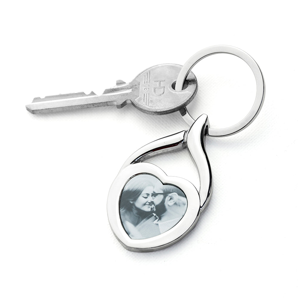 Personalised Heart Photo Key Ring - treat-republic