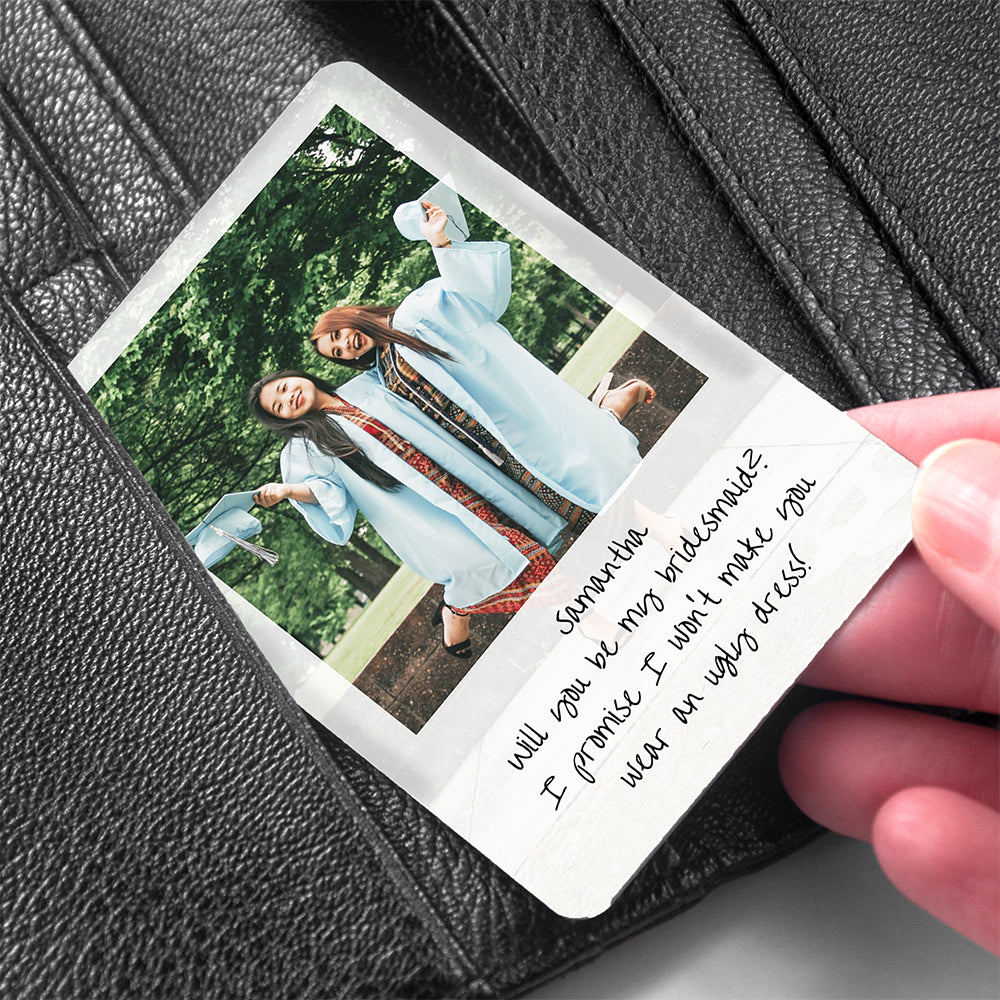 Personalised Bridesmaid Photographic Wallet Keepsake - treat-republic