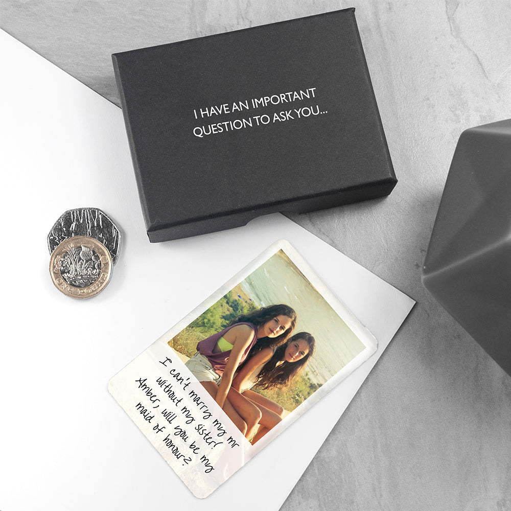 Personalised Bridesmaid Photographic Wallet Keepsake - treat-republic