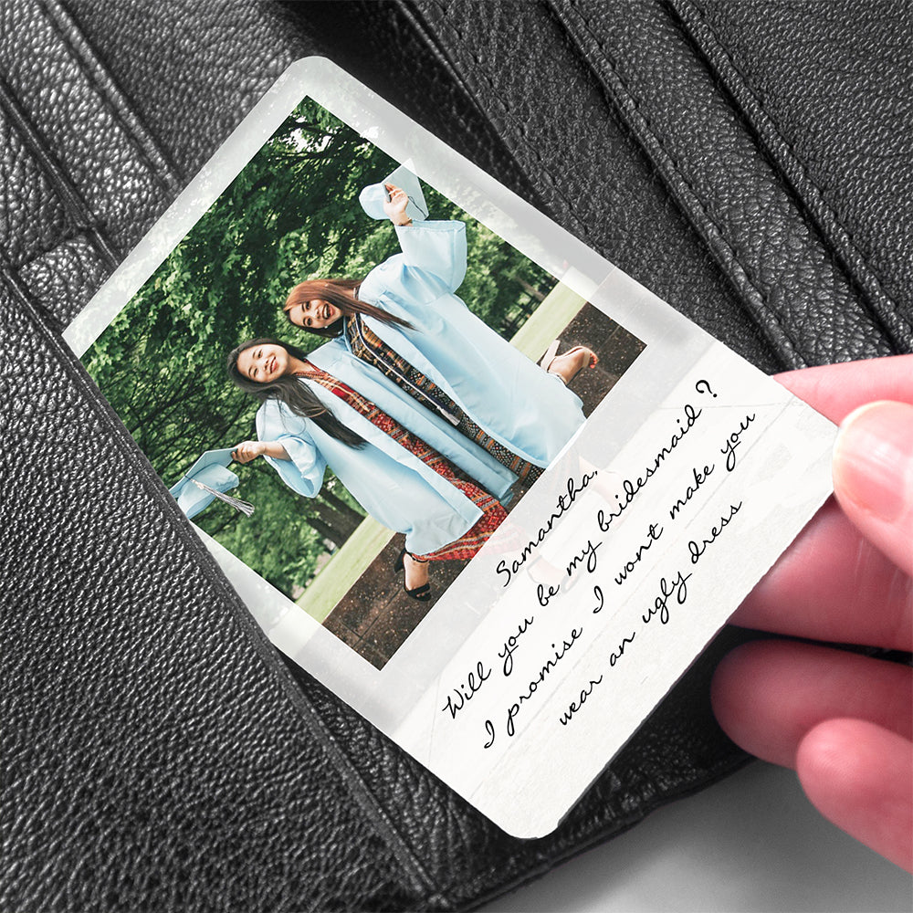 Personalised Bridesmaid Photographic Wallet Keepsake - treat-republic