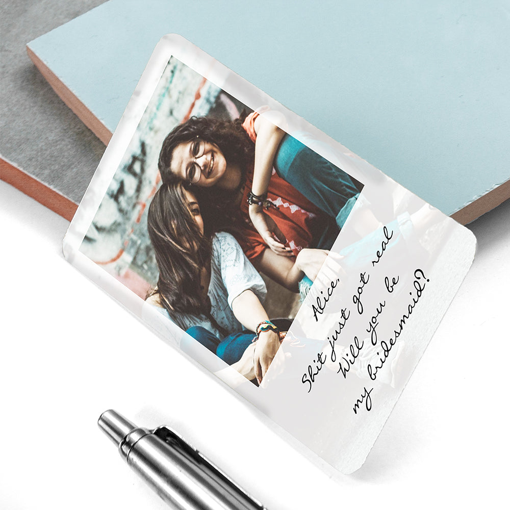 Personalised Bridesmaid Photographic Wallet Keepsake - treat-republic