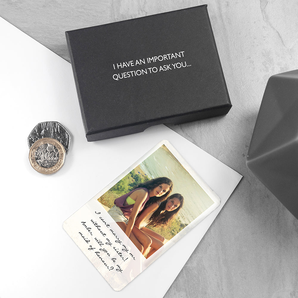 Personalised Bridesmaid Photographic Wallet Keepsake - treat-republic
