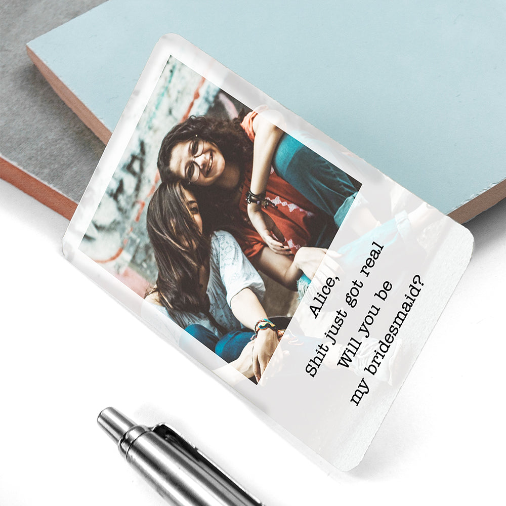 Personalised Bridesmaid Photographic Wallet Keepsake - treat-republic