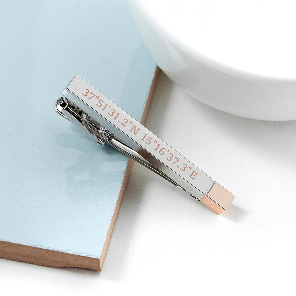 Special Coordinates Two Tone Tie Clip - treat-republic