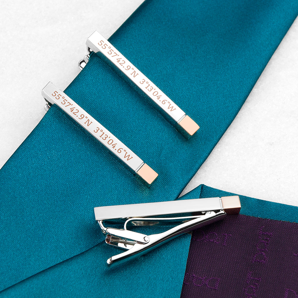 Special Coordinates Two Tone Tie Clip - treat-republic