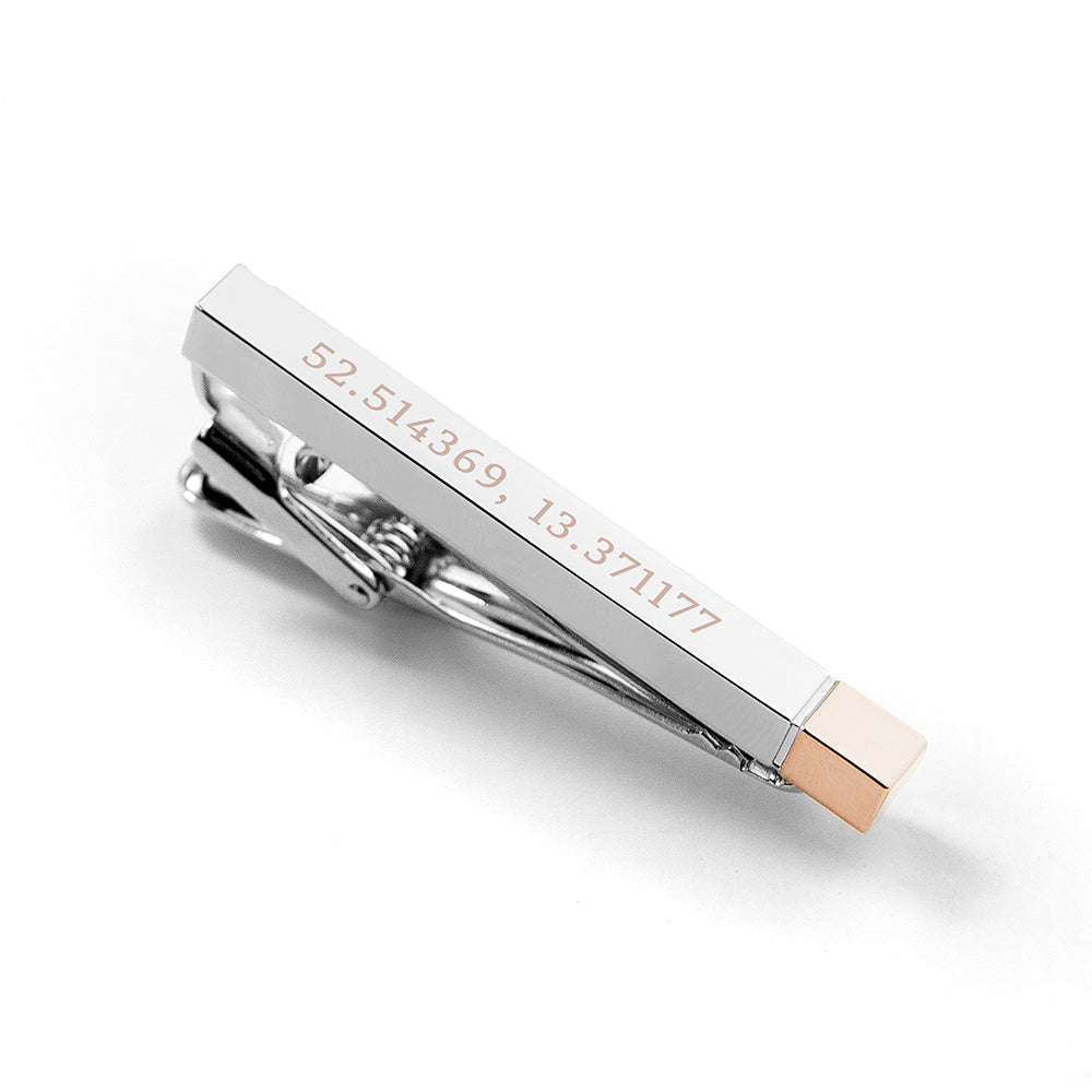 Special Coordinates Two Tone Tie Clip - treat-republic