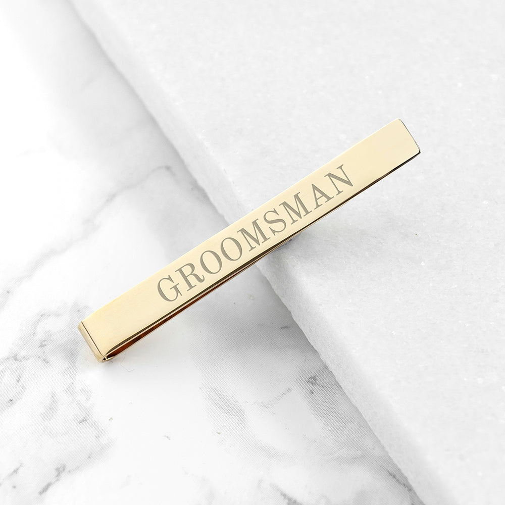 Personalised Bridal Party Tie Clip - treat-republic