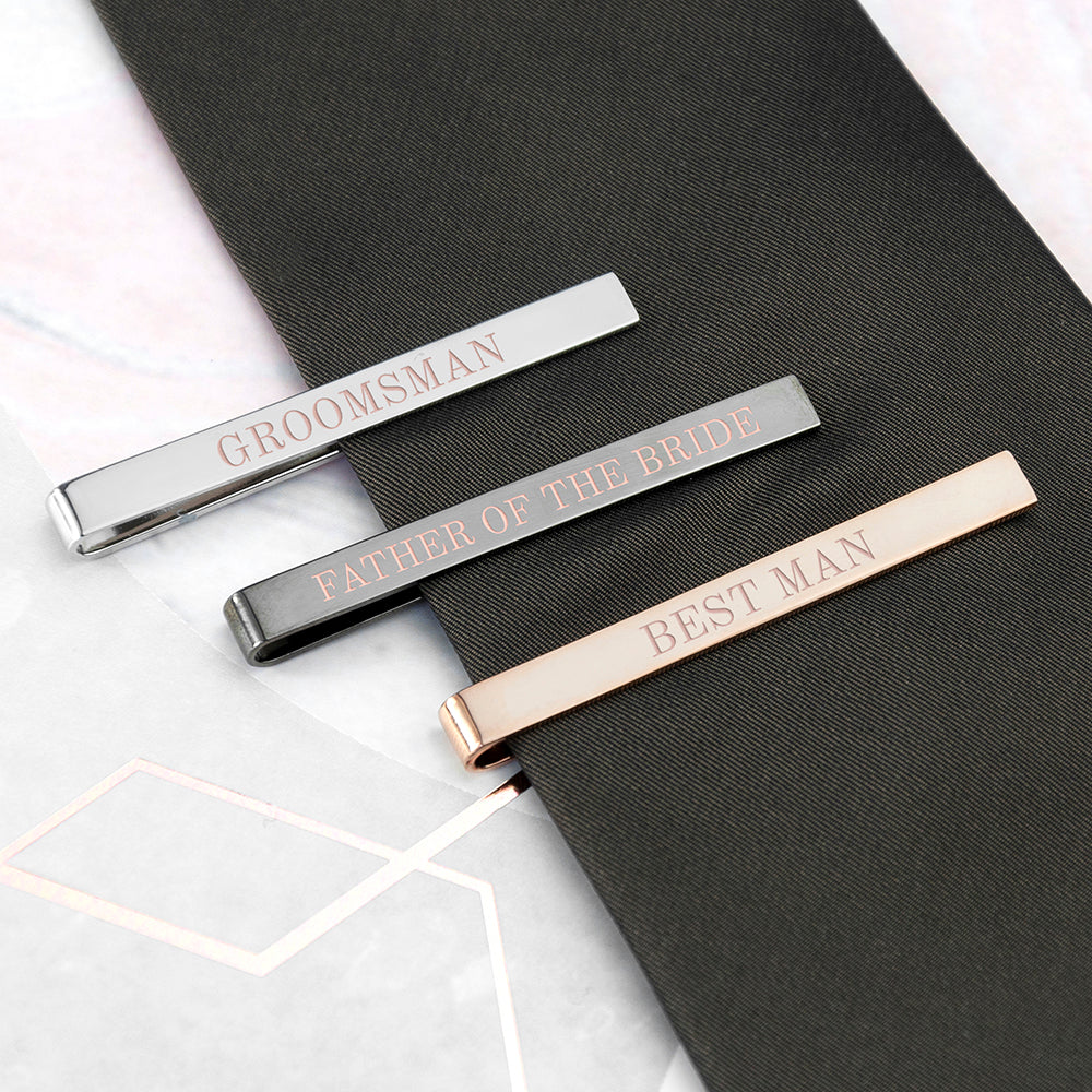 Personalised Bridal Party Tie Clip - treat-republic