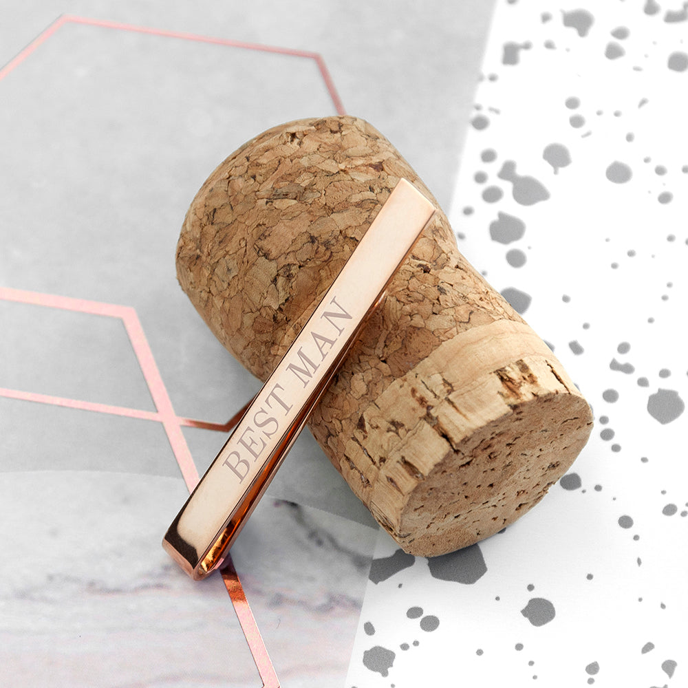 Personalised Bridal Party Tie Clip - treat-republic