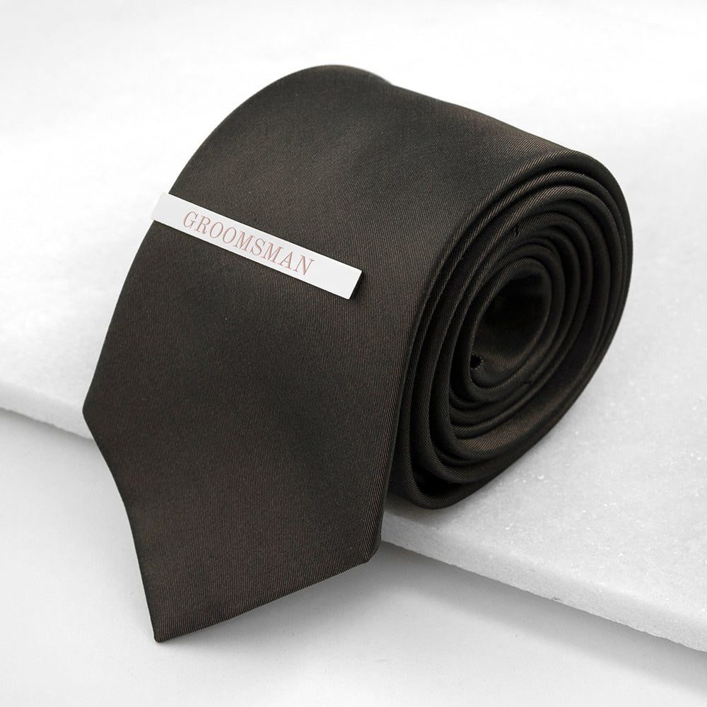 Personalised Bridal Party Tie Clip - treat-republic