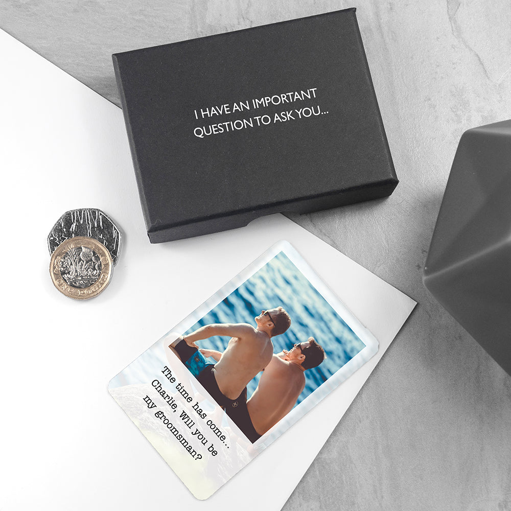 Personalised Groomsman Photographic Wallet Keepsake - treat-republic