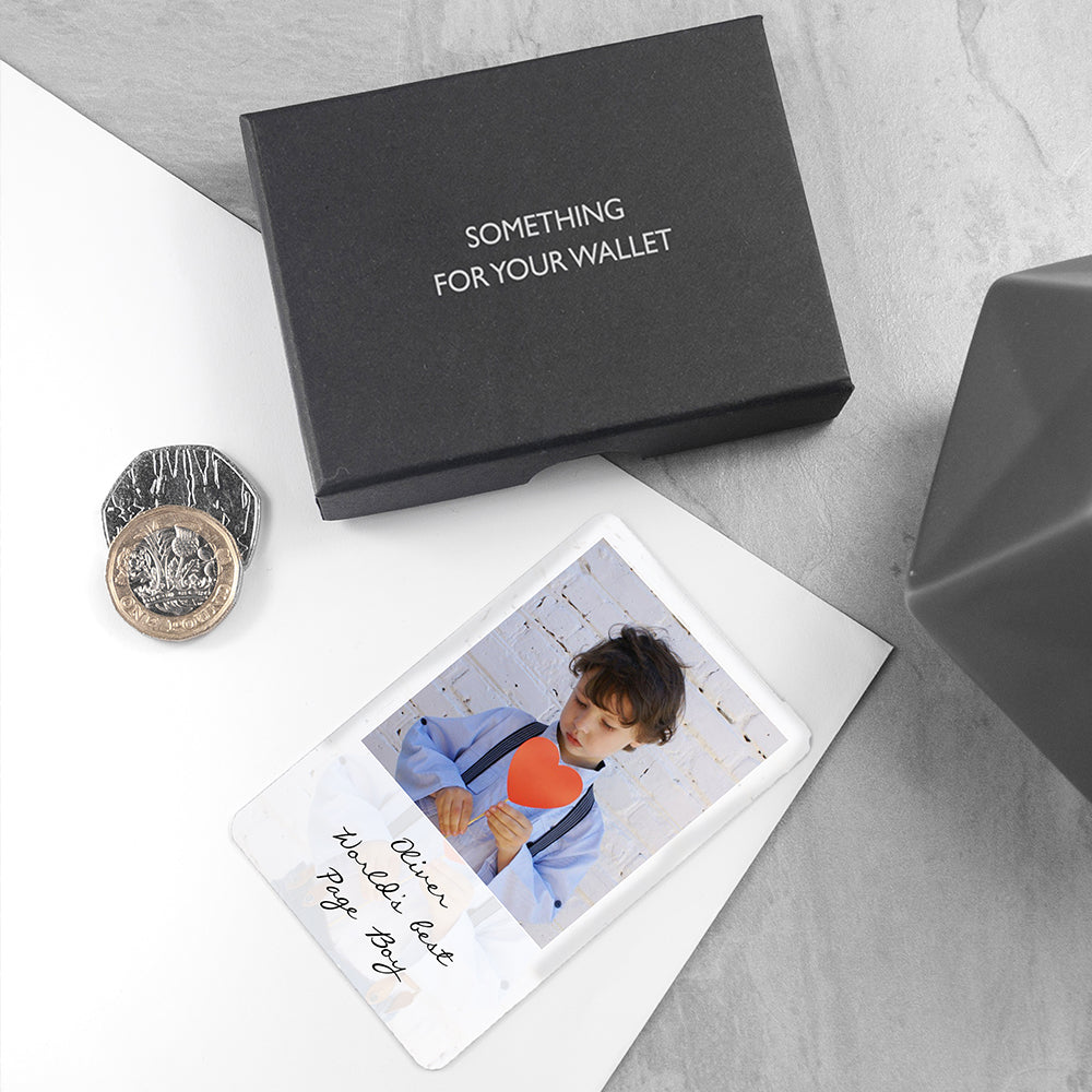 Personalised Page Boy Photographic Wallet Keepsake - treat-republic
