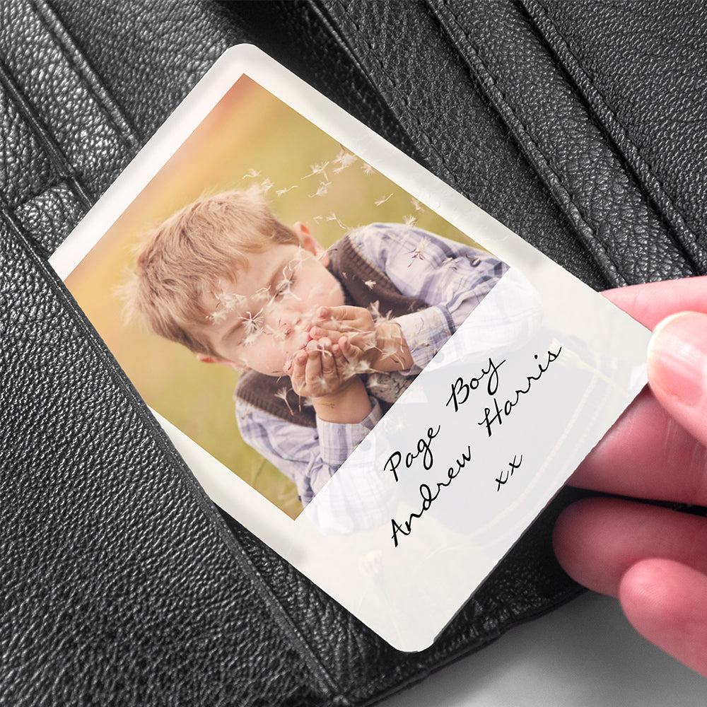 Personalised Page Boy Photographic Wallet Keepsake - treat-republic