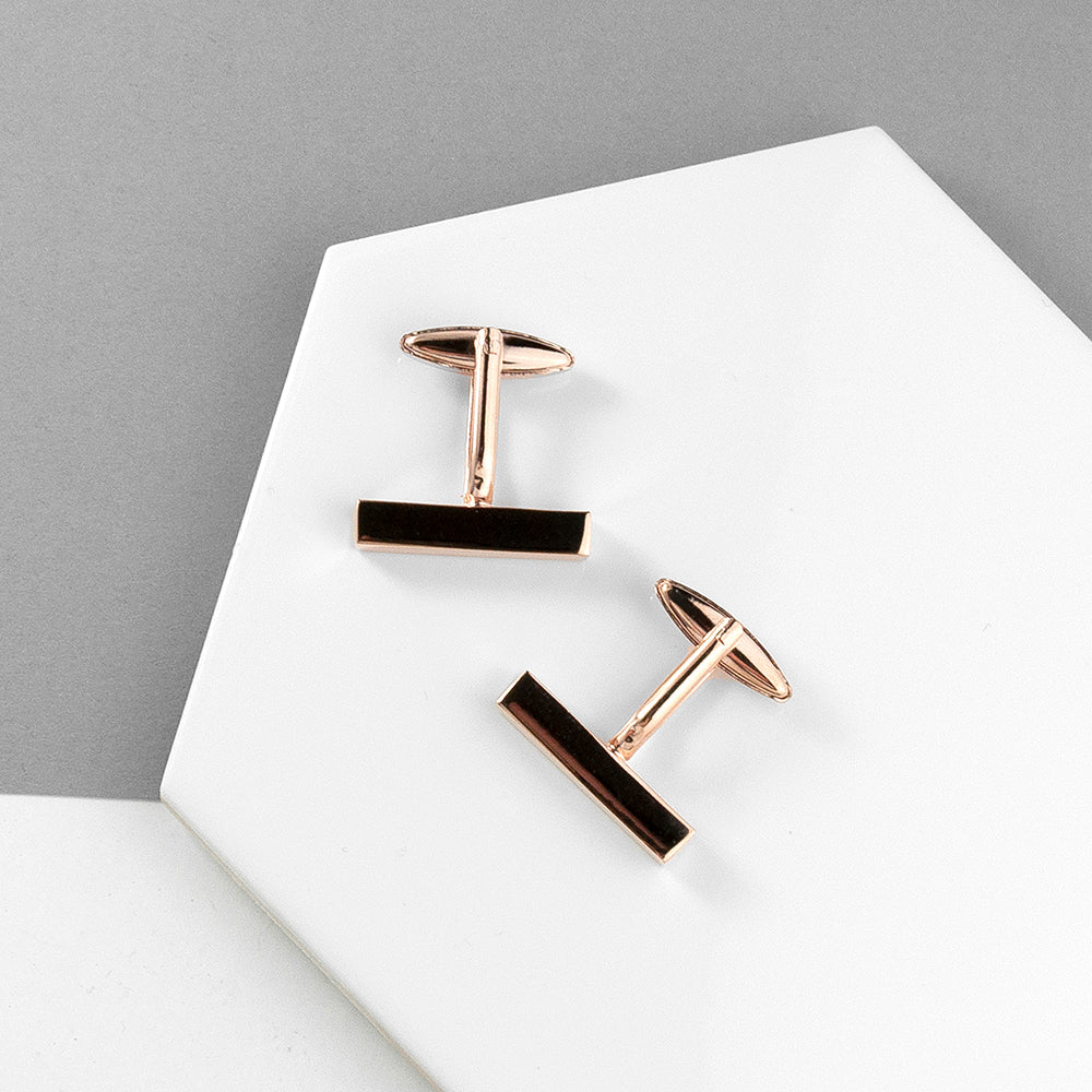 Personalised Monogrammed Bar Cufflinks - treat-republic