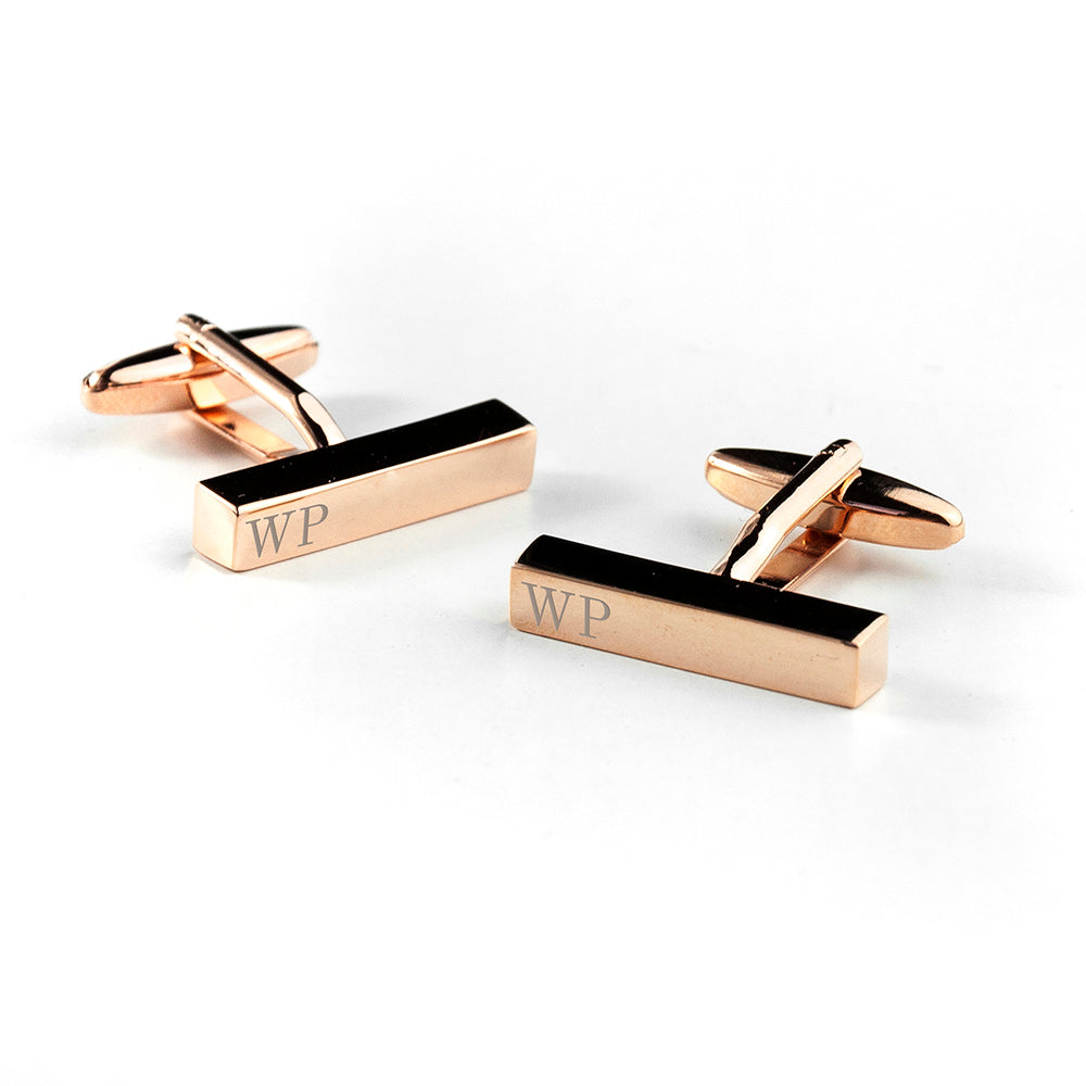 Personalised Monogrammed Bar Cufflinks - treat-republic