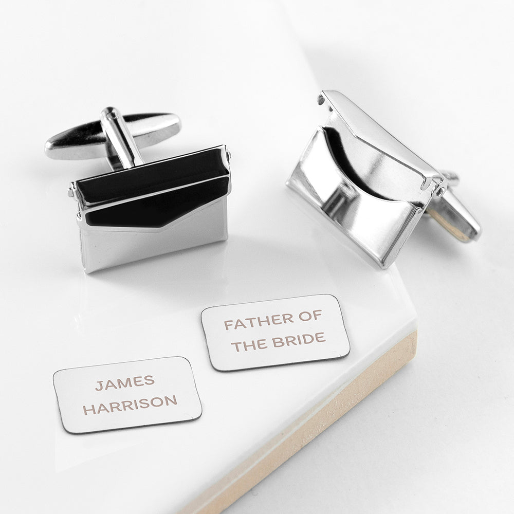 Personalised Secret Message Envelope Cufflinks - treat-republic