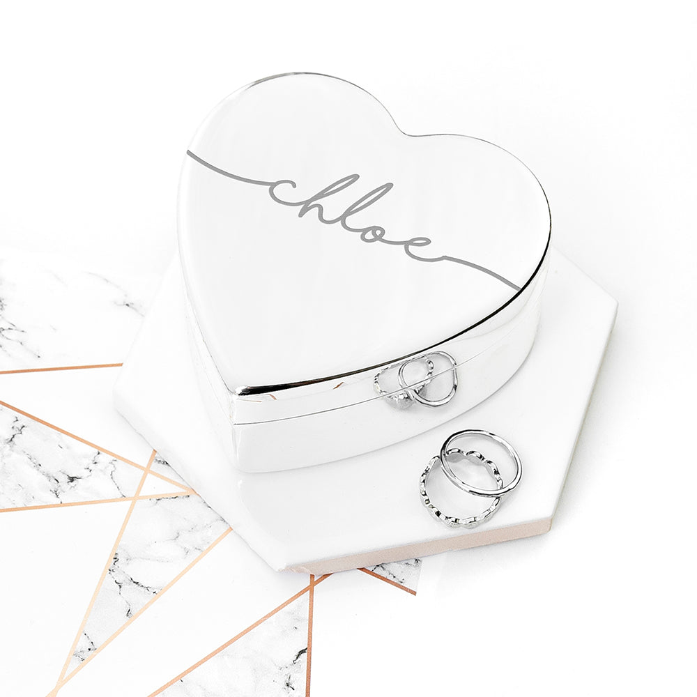 Personalised Heart Jewellery Box - treat-republic