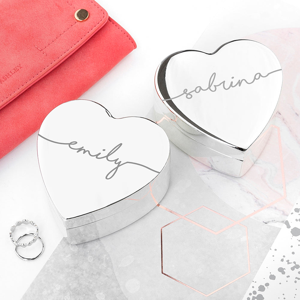 Personalised Heart Jewellery Box - treat-republic