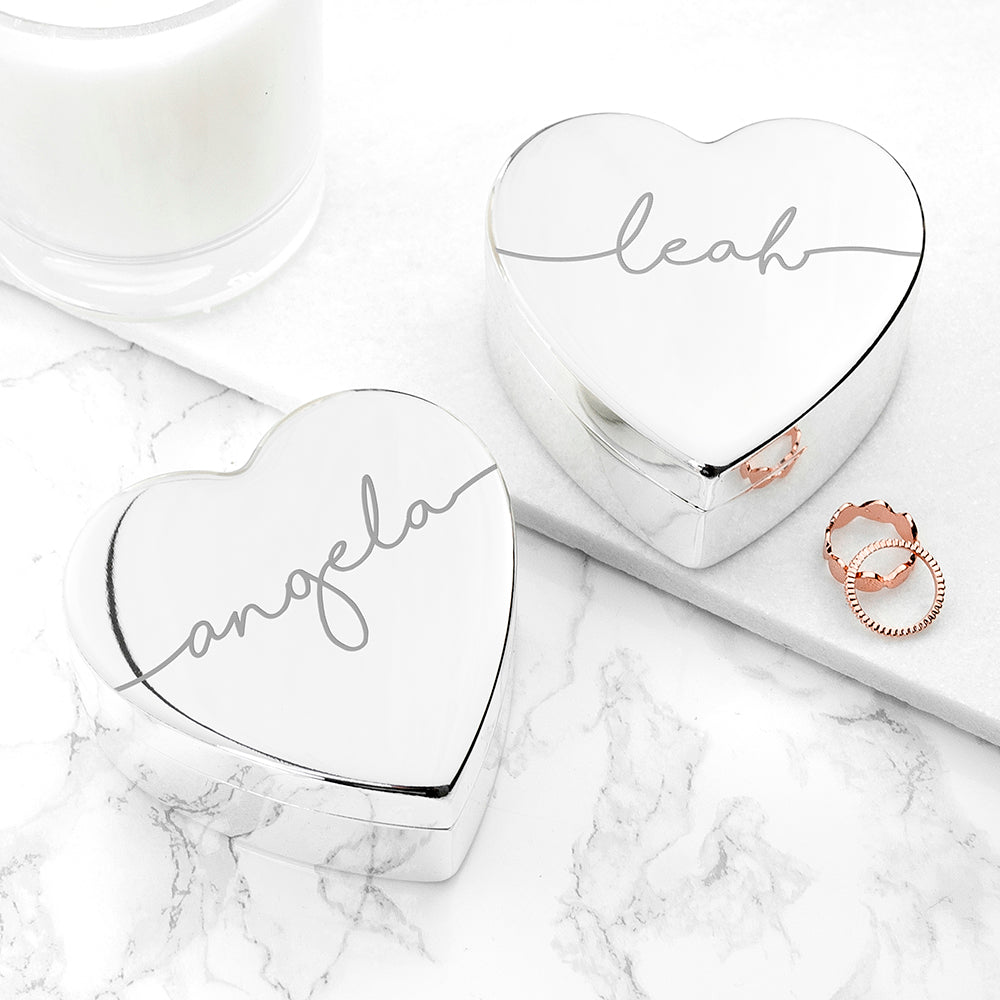 Personalised Heart Jewellery Box - treat-republic
