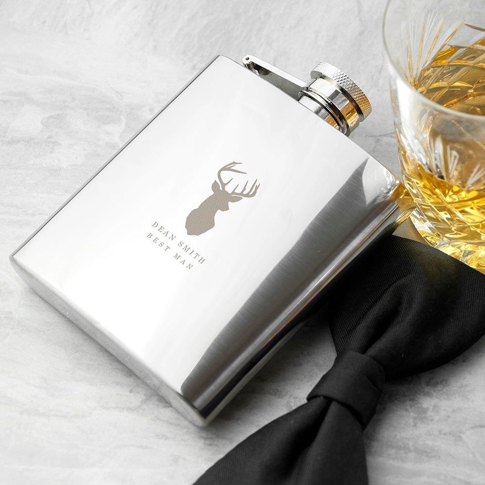 Stag 6oz Hip Flask - treat-republic