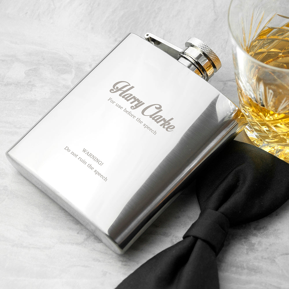 Best Man 6oz Hip Flask - treat-republic