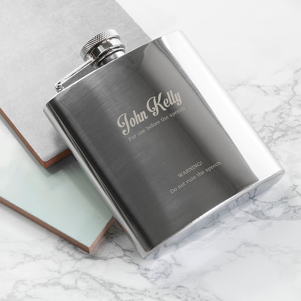 Best Man 6oz Hip Flask - treat-republic