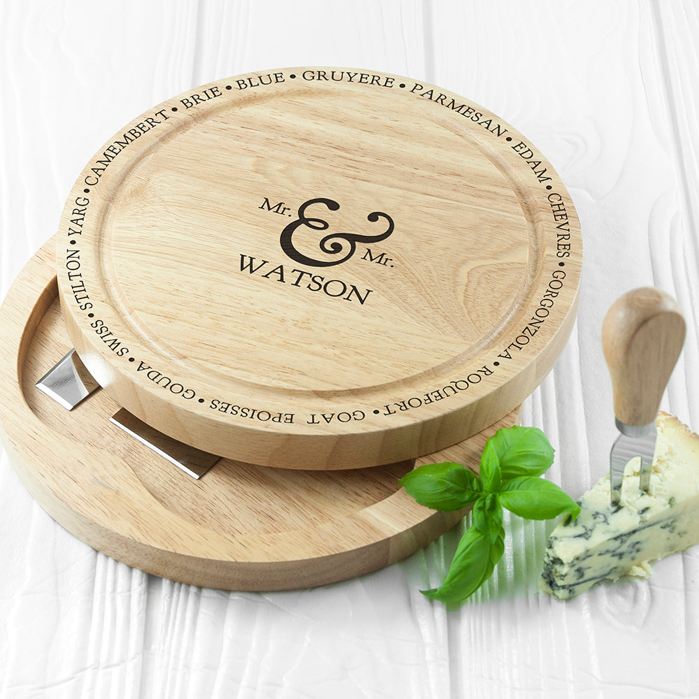 Connoisseur Mr and Mrs Cheese Board Set - treat-republic