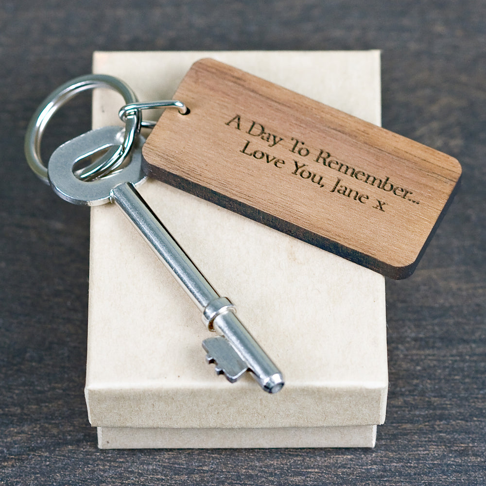 Custom Special Date Keyring - Rectangle Frame Design - treat-republic