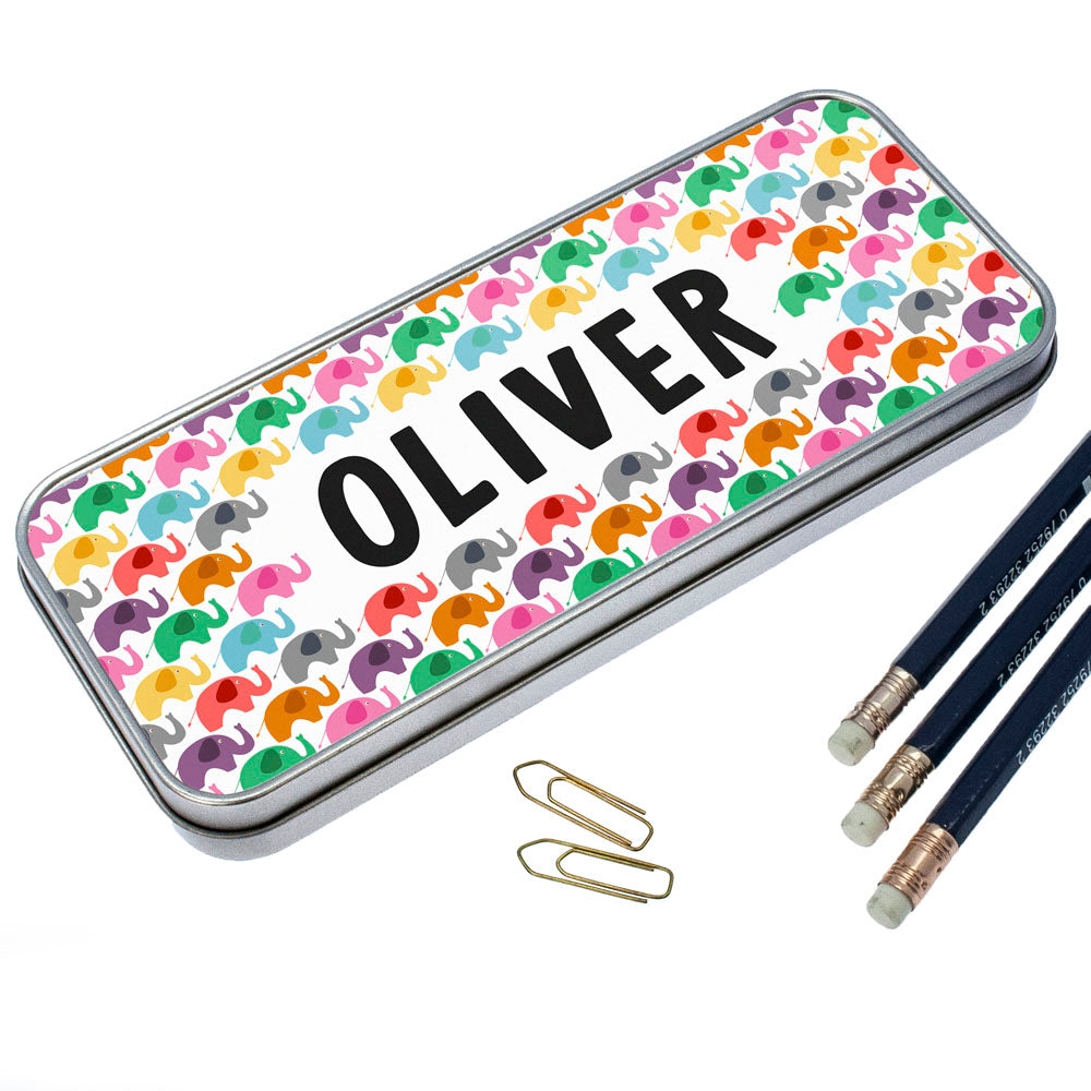 Elephant Pattern Pencil Case - treat-republic