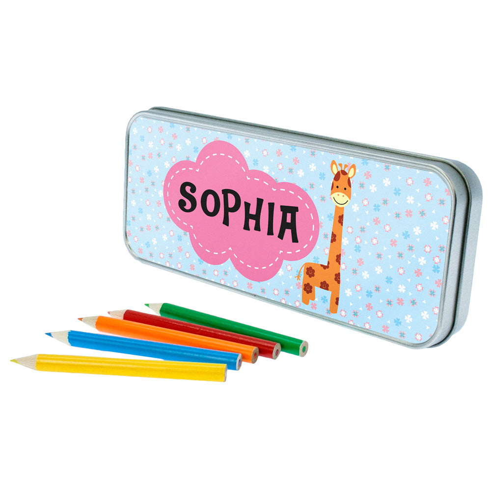 Floral Giraffe Pencil Case - treat-republic