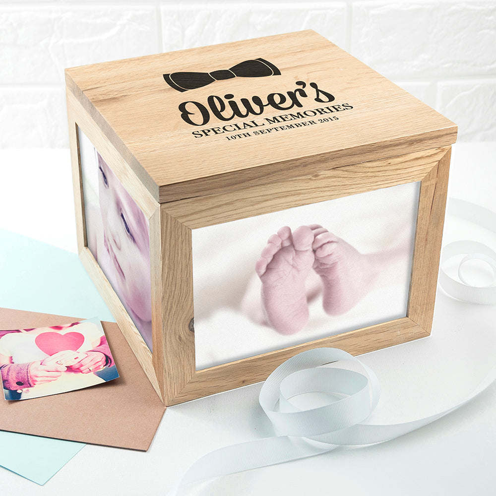 Baby's Special Memories Oak Photo Keepsake Box - treat-republic