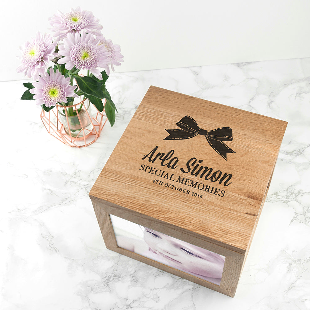 Baby's Special Memories Oak Photo Keepsake Box - treat-republic