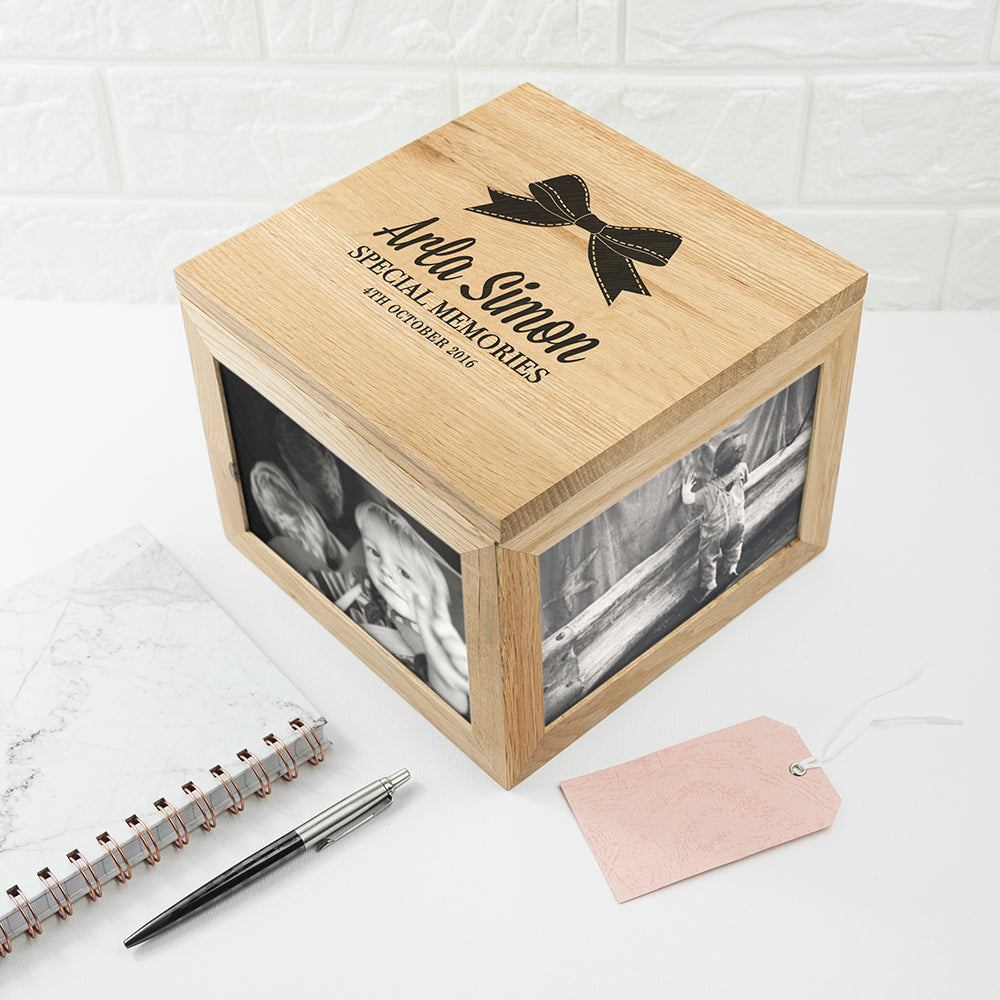 Baby's Special Memories Oak Photo Keepsake Box - treat-republic