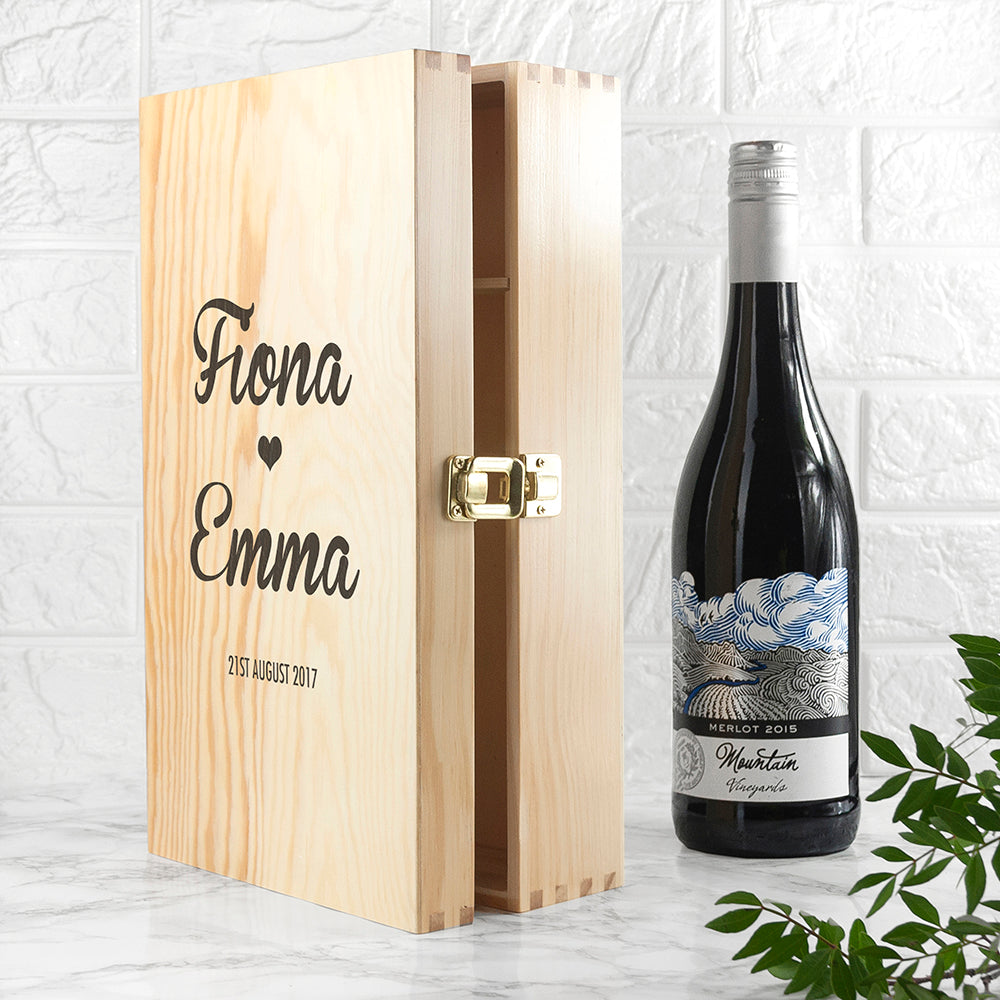 Couple's Romantic Wine Box - treat-republic
