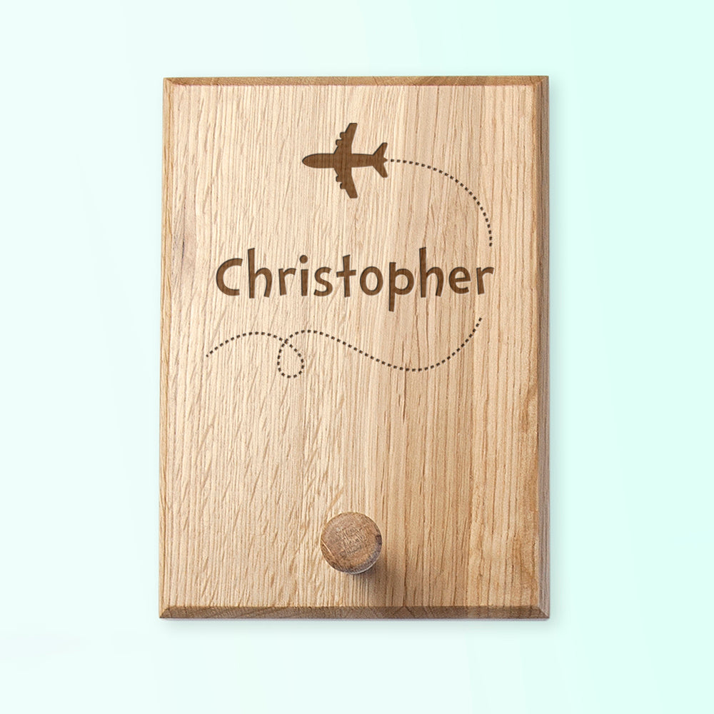 Personalised Aeroplane Peg Hook - treat-republic