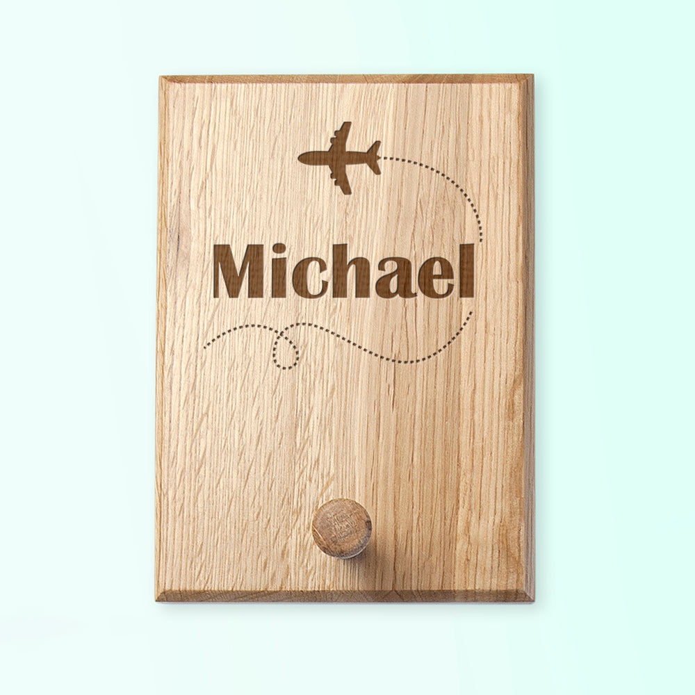 Personalised Aeroplane Peg Hook - treat-republic