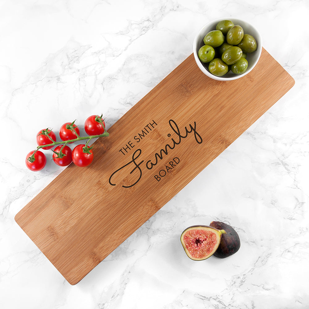 Personalised Bamboo Family Serving Board - treat-republic