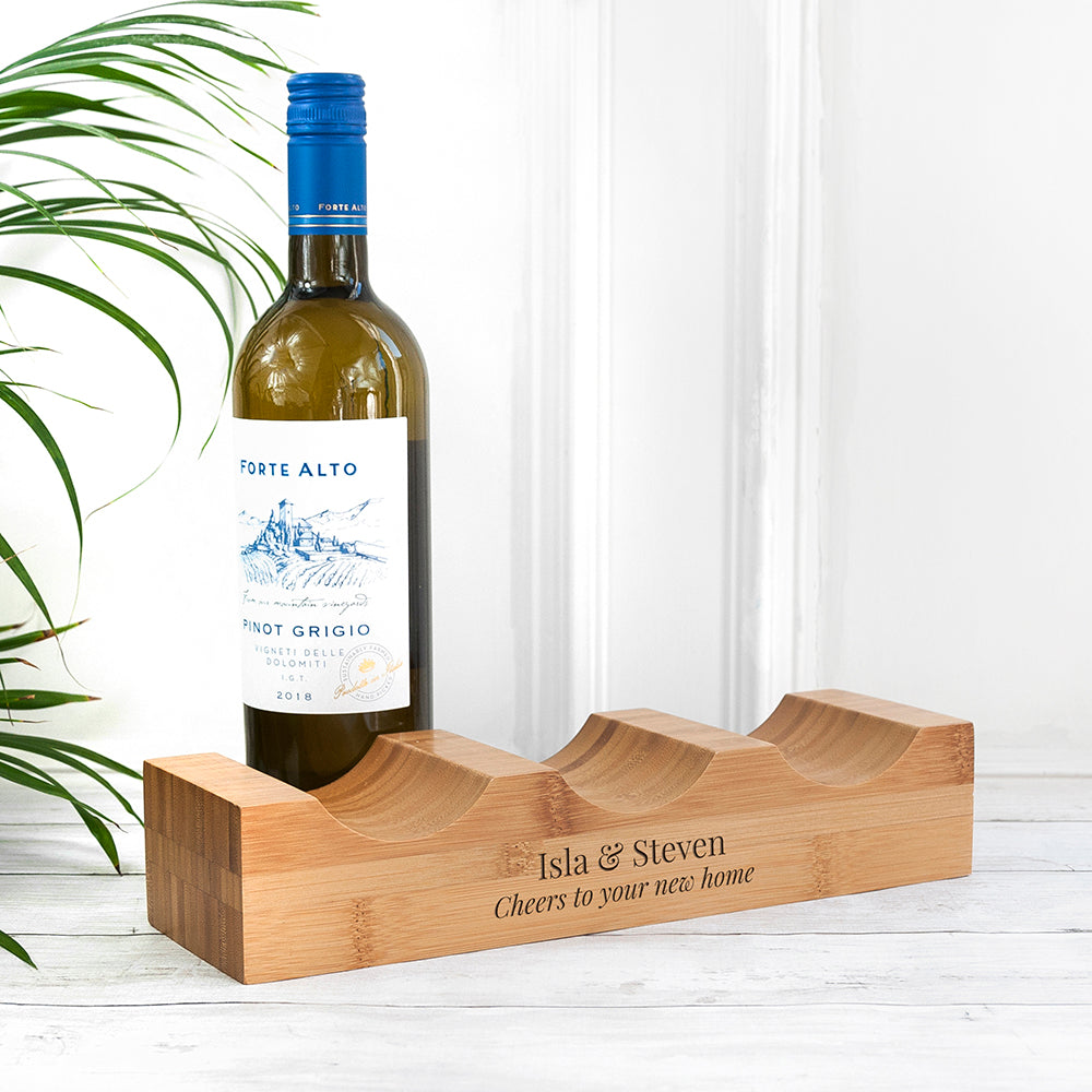 Personalised Bamboo Wine Rack - treat-republic