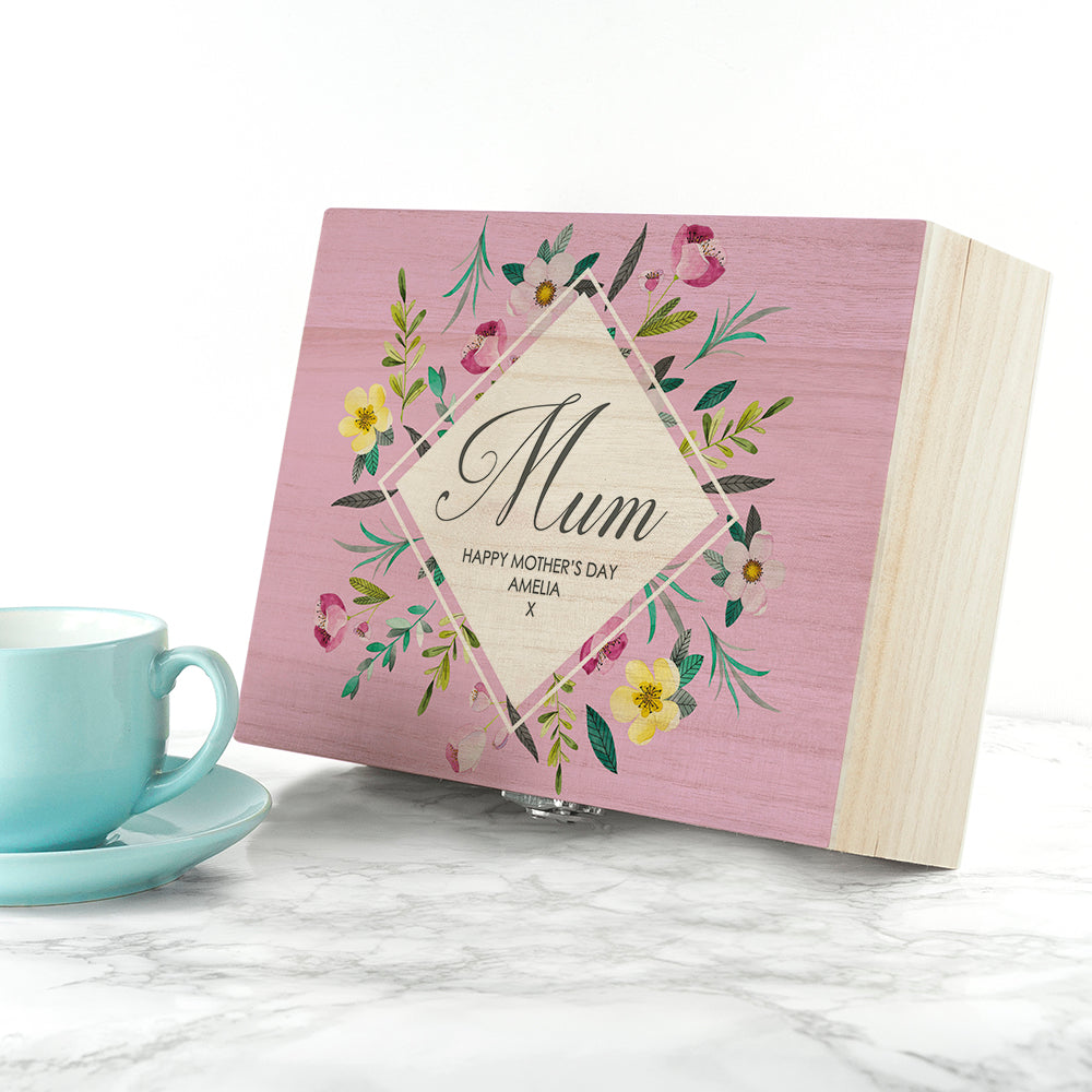 Personalised Botanical Mother's Day Tea Box - treat-republic