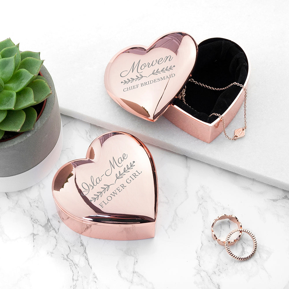 Personalised Bridal Party Heart Trinket Box - treat-republic