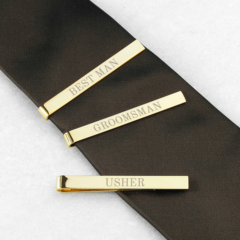 Personalised Bridal Party Tie Clip - treat-republic