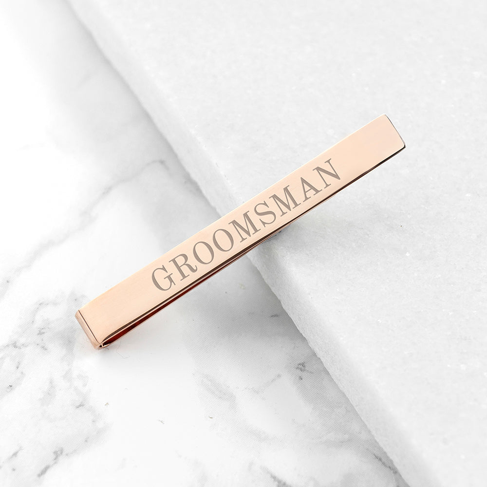 Personalised Bridal Party Tie Clip - treat-republic