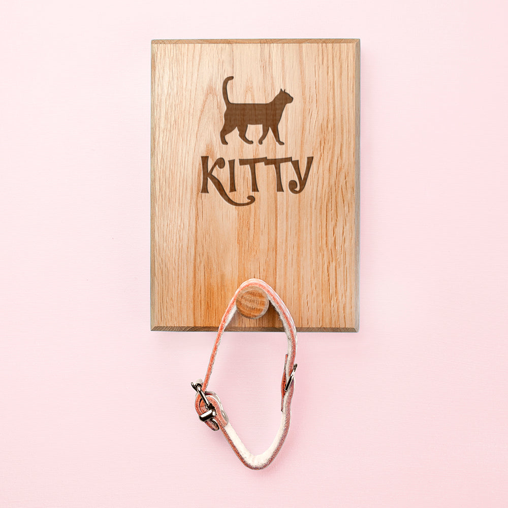 Personalised Cat Silhouette Peg Hook - treat-republic