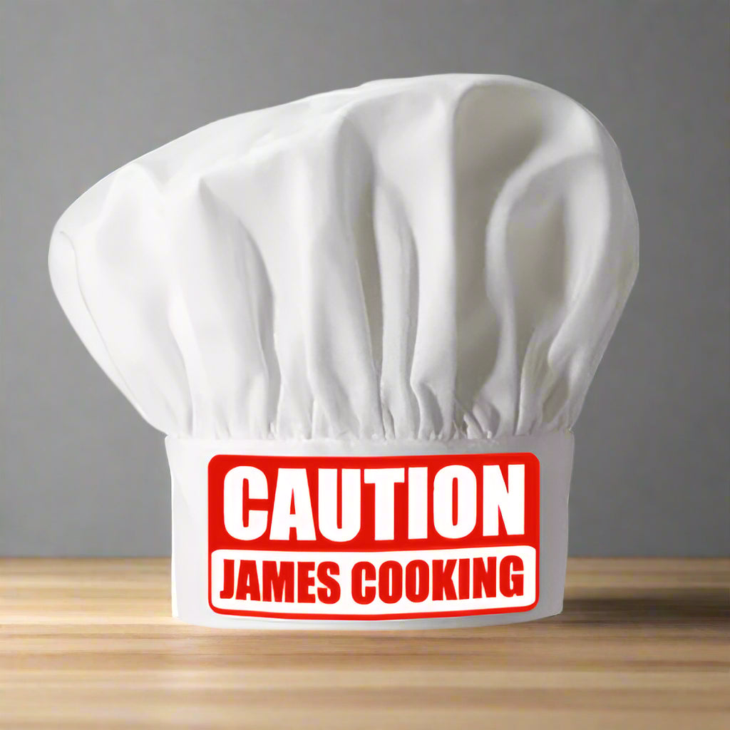 Personalised Caution Chefs Hat - treat-republic