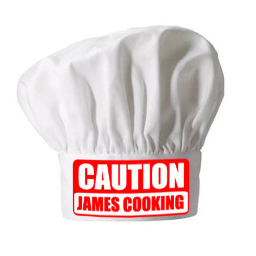 Personalised Caution Chefs Hat - treat-republic