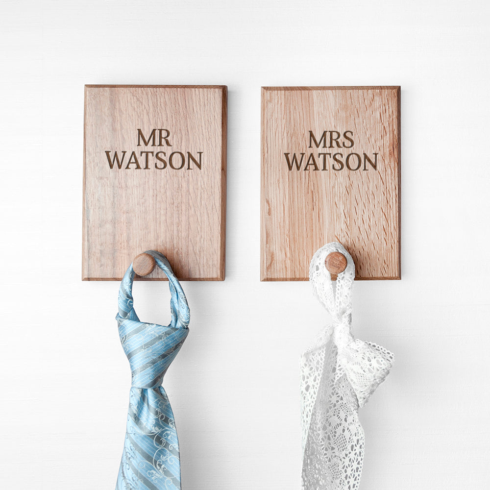 Personalised Classic Couples Peg Hook - treat-republic